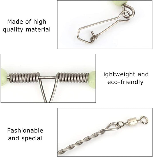 T-vormige vislijn wartels 10 stuks van roestvrij staal met draaibare connector – viswartels – zeevisaccessoires