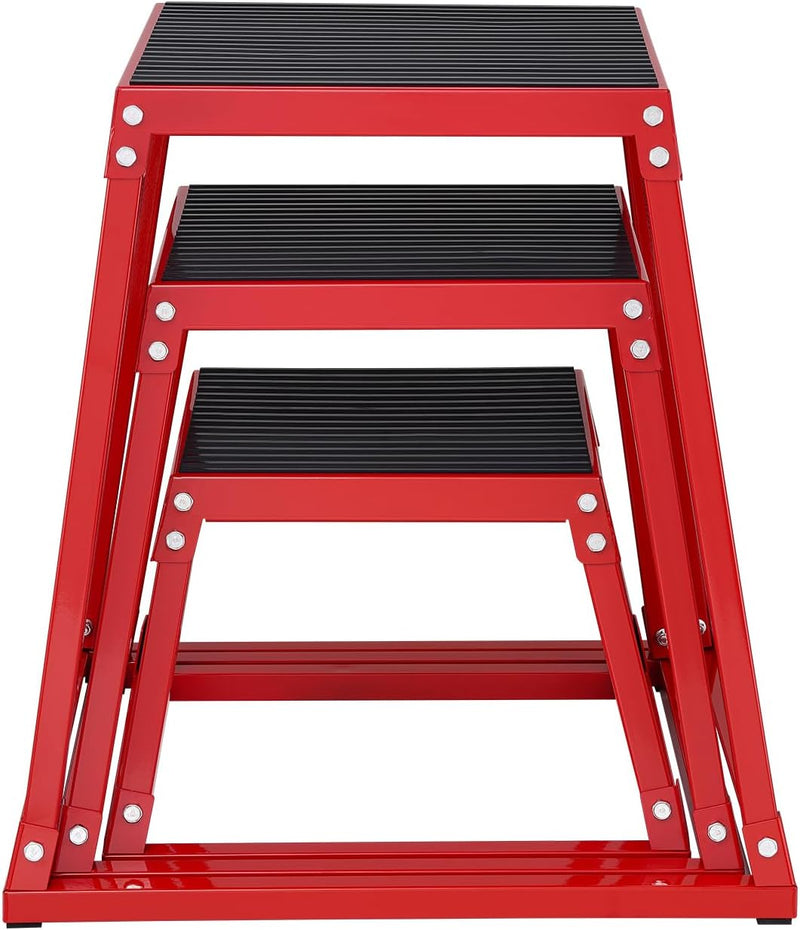 Chargez l'image dans la visionneuse de la galerie, Plyo box set met meerdere hoogtes 30-76 cm en antislip platform – jump boxes – plyometrische training
