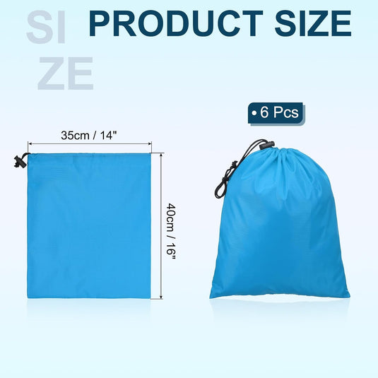 Opbergzakken met trekkoord 35 x 40 cm 6 stuks – waterbestendige reiszakken