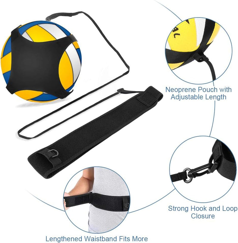 Laad afbeelding in Galerijviewer, Volleybal Trainingsapparatuur, Volleybal Serve-kit Volleybaltrainingshulp met Taille Riem voor Solo Oefeningen van Arm-rotaties, Serveren, Smashen en Slaan

