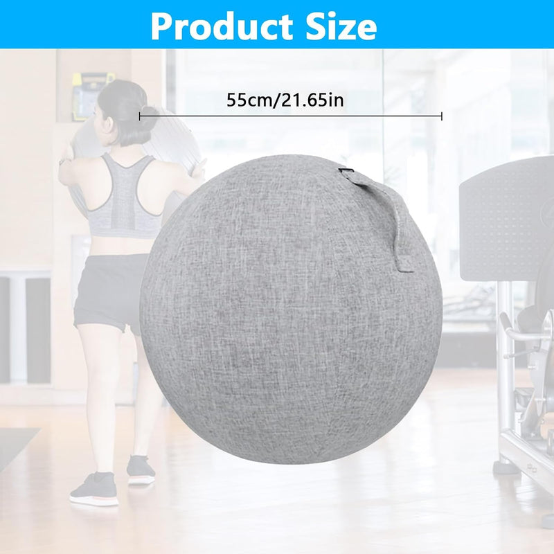 Load image into Gallery viewer, Yogabal hoes 55 cm van katoen-linnen – antislip balcover – wasbaar – bescherming
