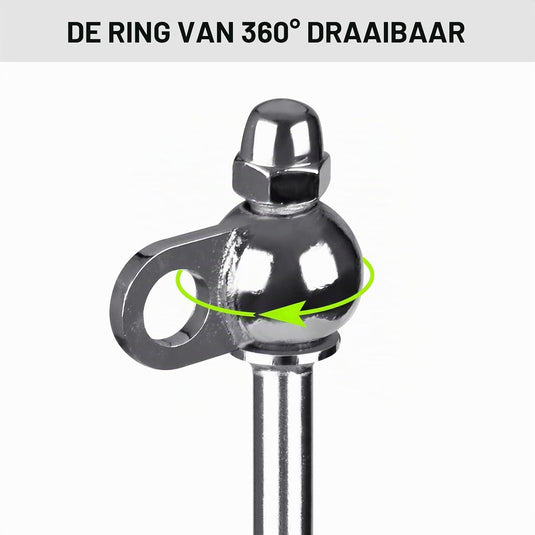 Grondankers 4 stuks 30 cm heavy duty met booradapter – trampoline ankers – stormankers