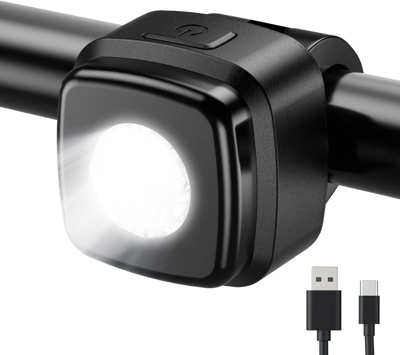 Load image into Gallery viewer, Oplaadbaar fietsvoorlicht USB-C IPX5 waterbestendig met 3 lichtstanden – fietslamp – fietsverlichting
