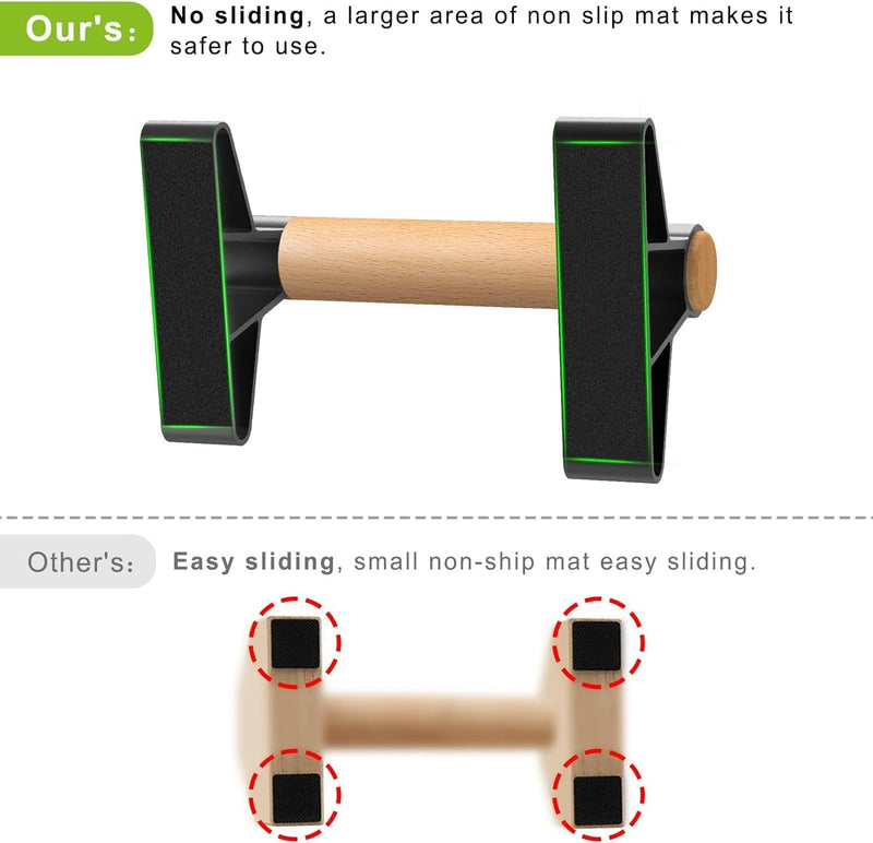 Load image into Gallery viewer, Parallettes met houten handgrepen en stalen frame tot 272 kg – push-up bars – calisthenics
