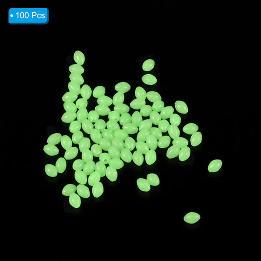 Lichtgevende viskralen 100 stuks 8 x 6 mm met opbergdoos – glow beads – visaccessoires