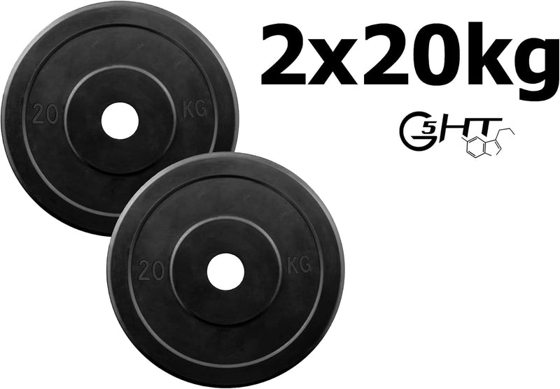 Laad afbeelding in Galerijviewer, Rubberen gietijzeren schijven G5 HT SPORT Ø gat 25 mm voor sportschool en thuisgymnastiek van 0,5 tot 20 kg voor stuur en halters
