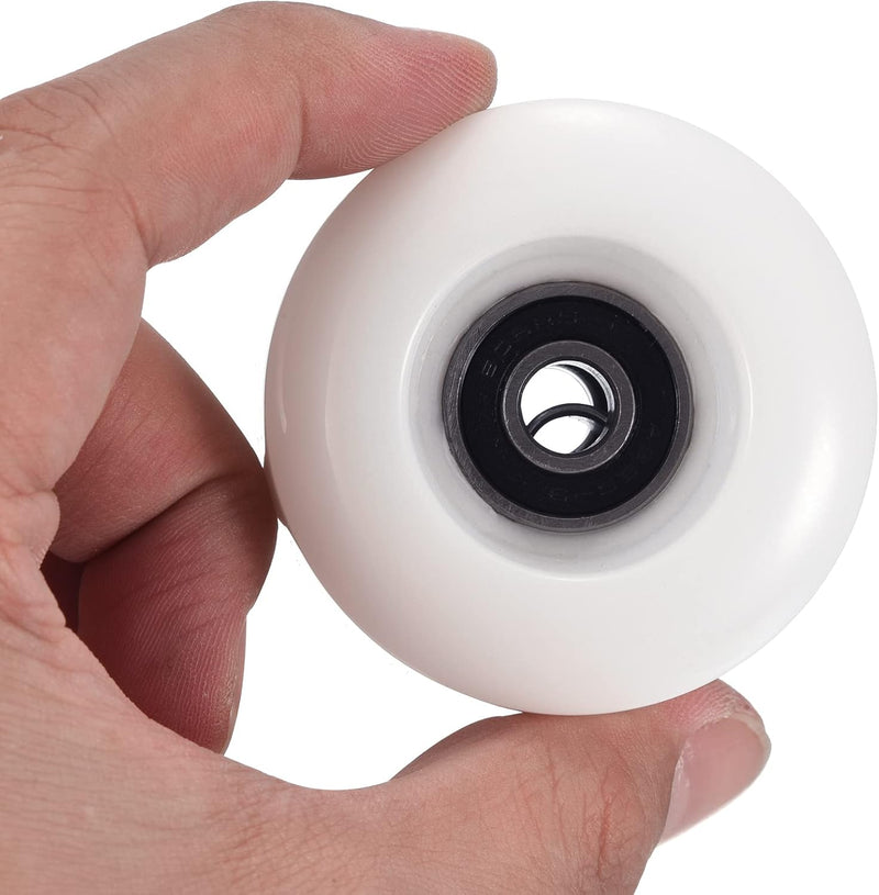 Załaduj obraz do przeglądarki galerii, Skateboard wielen 4 stuks 55 mm 80A wit met ABEC-9 lagers – cruiser wielen – skateboard accessoires
