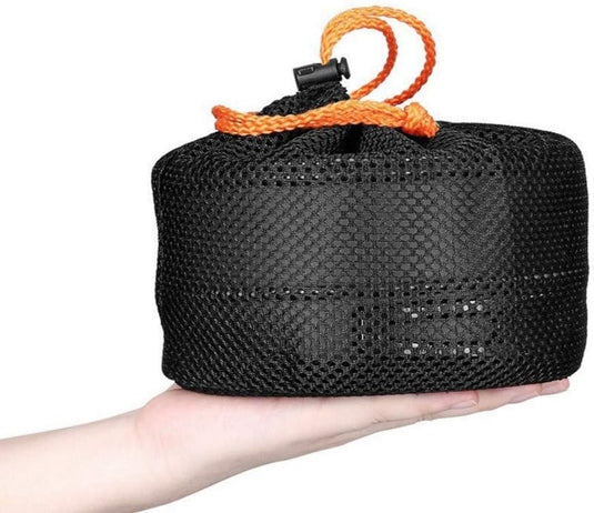 JZK camping kookgereiset, 2 - 3 personen, opvouwbare camping pannenset, steelpan, pan, theepot voor buiten, picknicken, kamperen en wandelvakanties
