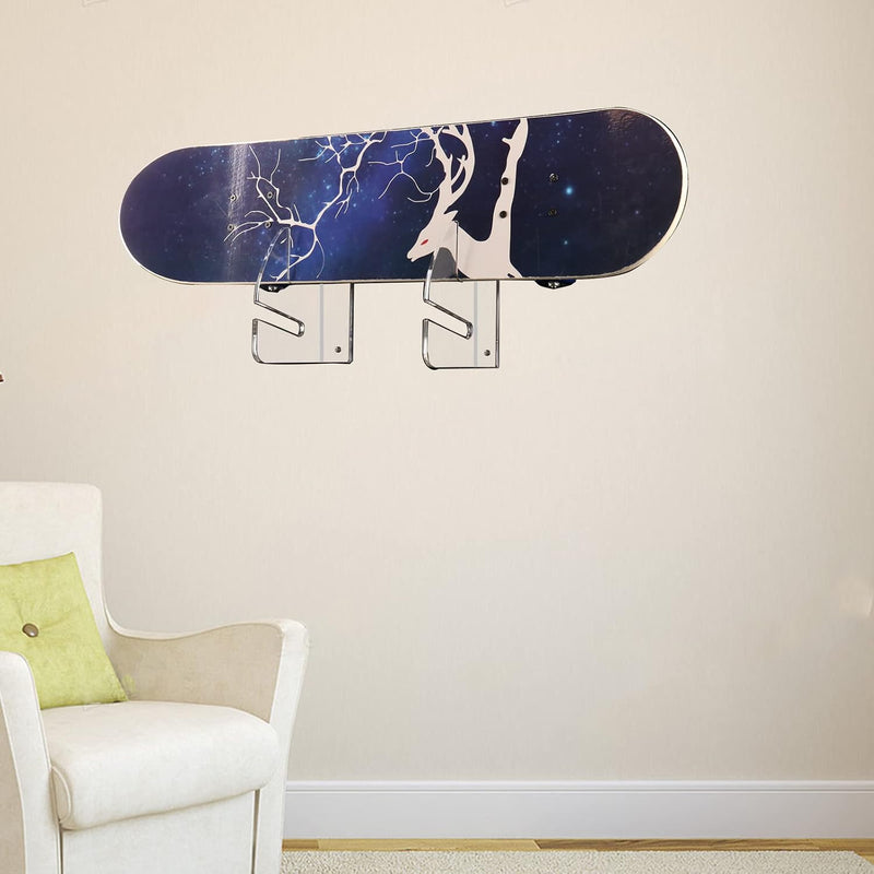 Carica immagine in Galleria Viewer, Skateboard wandhouder van transparant acryl – horizontaal boardrek – longboard skateboard accessoires

