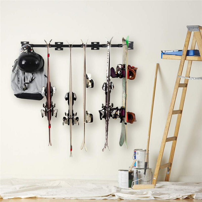 Laad afbeelding in Galerijviewer, ANTOPY Ski Storage Rack for Garage Ski Storage Wall Mount Metal Ski Rack Holder Wall, Holds Up to 10 Pairs of Skis 200lbs for Garage Home Storage Organizer System Snowboard Hanger Tool Storage Racks
