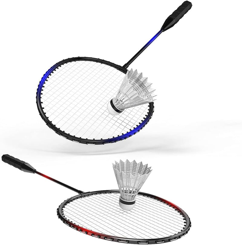 Laad afbeelding in Galerijviewer, KH 2-4 Player Badminton Rackets Set,Lightweight &amp; Sturdy,Beach Backyard Game,Indoor Outdoor Sports,Racquets,Shuttlecocks &amp; Carry Bag Included
