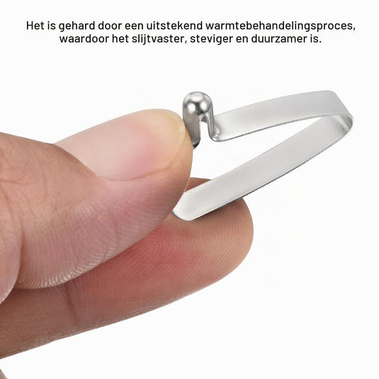 Veerklemmen voor telescopische buizen 8x5,5 mm (8 stuks) - Kajak peddel borgpennen - Tentpaal borgclips staal