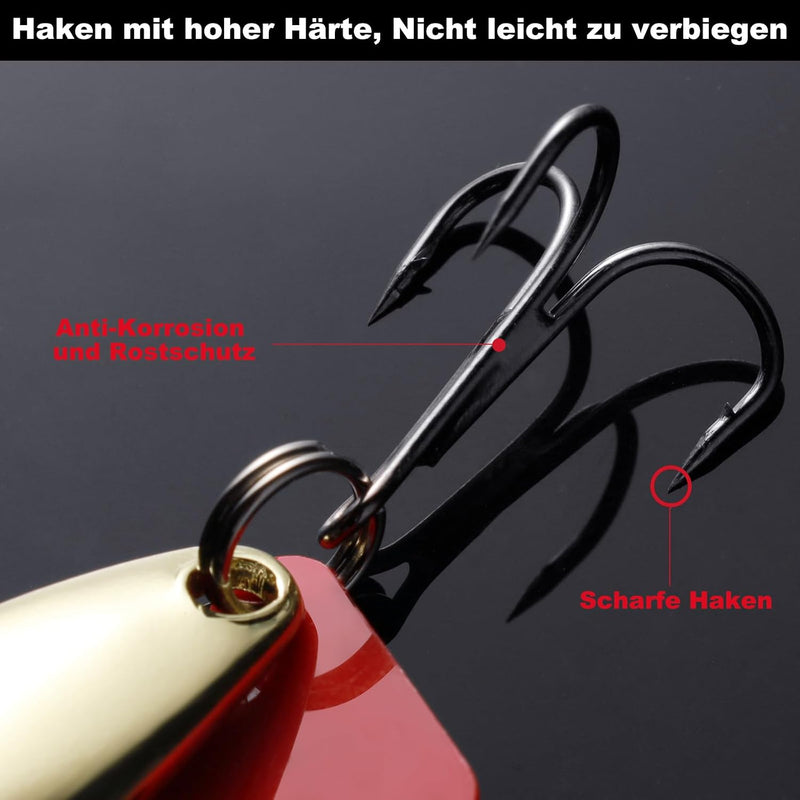 Laden Sie das Bild in Galerie -Viewer, Metalen vislepels set van 10 stuks 5 g en 8 g
