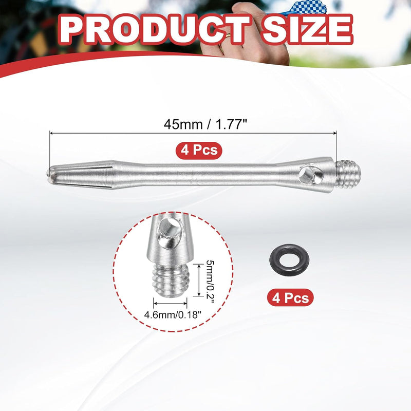 Laad afbeelding in Galerijviewer, Dartschachten 4 stuks 45 mm van aluminium geel met 2BA schroefdraad – dart shafts – dart accessoires

