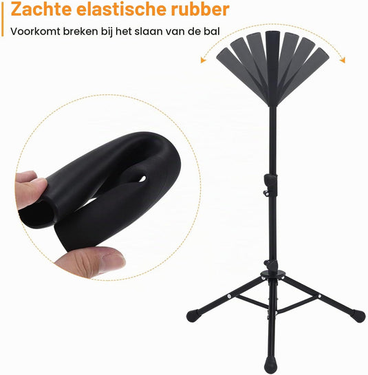 Verstelbare batting tee 63-104 cm met statief zwart – baseball slagstandaard – honkbal softball accessoires