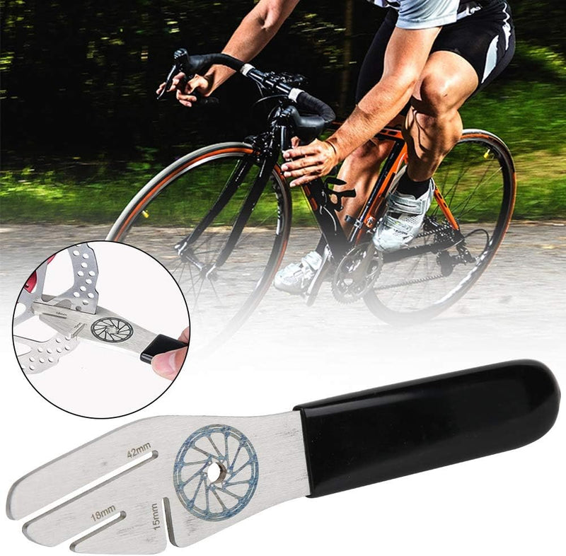 Load image into Gallery viewer, Fiets remschijf richter van roestvrij staal met 3 correctiesleuven en antislip handgreep – rotor richter – schijfremgereedschap
