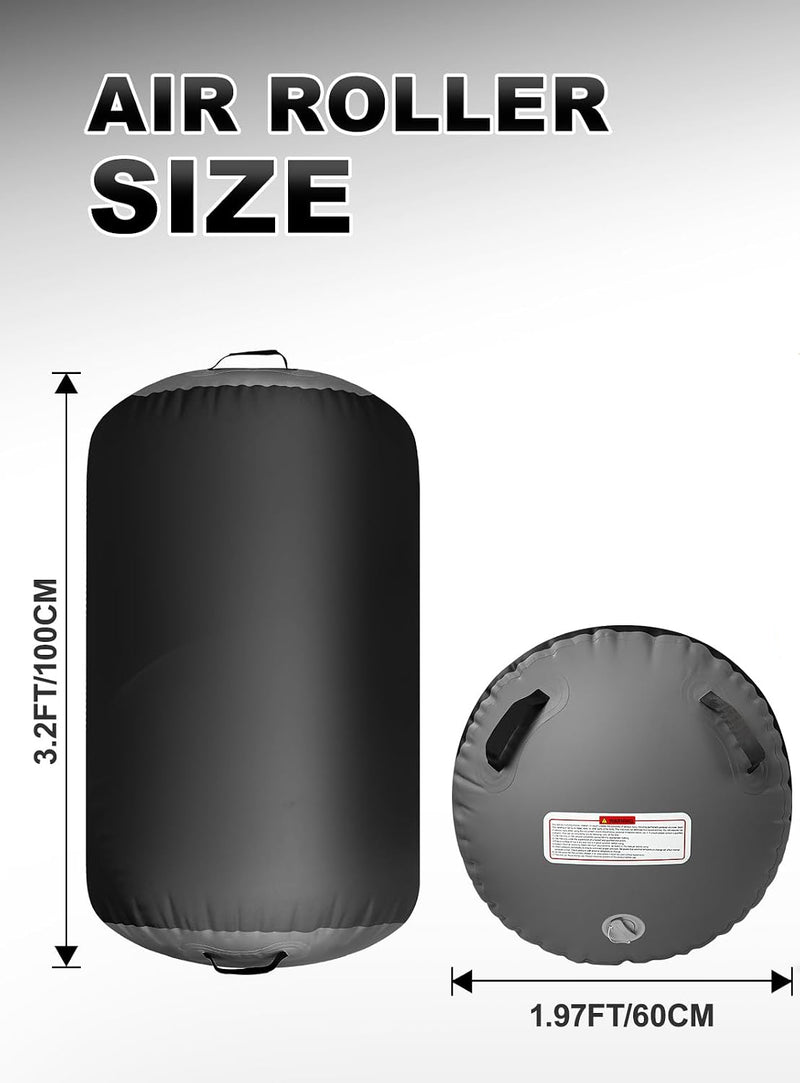 Load image into Gallery viewer, Opblaasbare airtrack 3 m met air roller en luchtpomp – turnmat voor gymnastiek, tumbling, yoga en thuistraining
