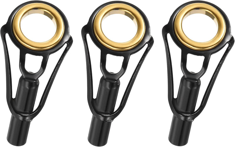 Laad afbeelding in Galerijviewer, Hengel topogen 3 stuks 1 mm van roestvrij staal zwart-goud – hengeltop reparatieset – visaccessoires

