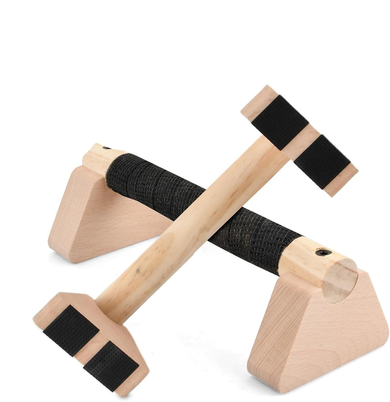 Laden Sie das Bild in Galerie -Viewer, Houten parallettes 2 stuks 25 cm met antislip tot 300 kg – push-up bars – calisthenics
