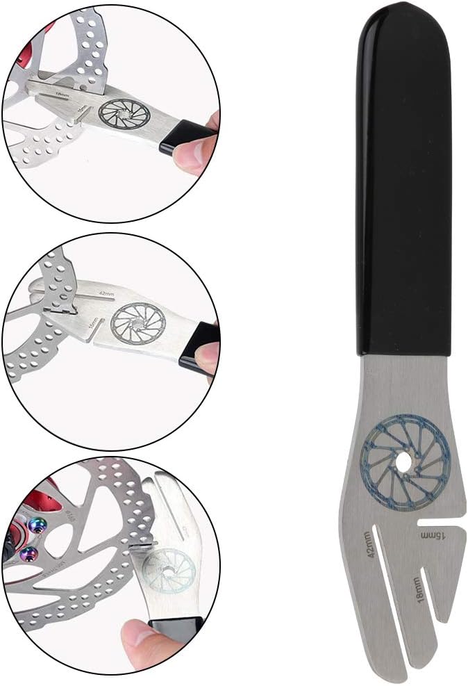 Load image into Gallery viewer, Fiets remschijf richter van roestvrij staal met 3 correctiesleuven en antislip handgreep – rotor richter – schijfremgereedschap
