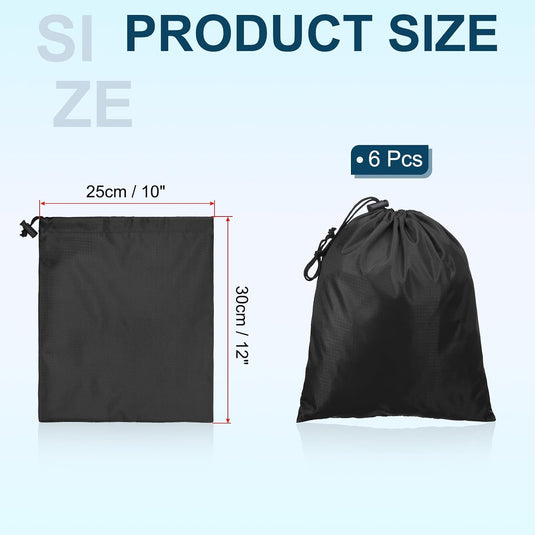 Opbergzakken met trekkoord 35 x 40 cm 6 stuks – waterbestendige reiszakken