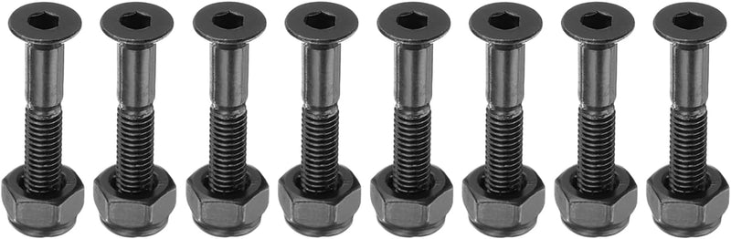 Carica immagine in Galleria Viewer, Skateboard montageschroeven 28 mm met moeren 8 stuks zwart – Grade 8.8 truck bevestigingsbouten
