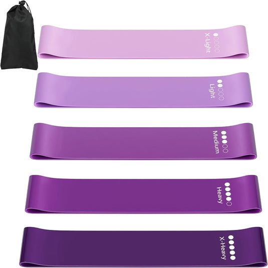 Resistance Band Set Van 5, Hoogwaardige Weerstandsbanden, Resistance Band Set Met Oefeninstructies En Draagtas, Gymnastiekband Voor Yoga, Pilates, Fitness, thuis trainen, stretchen