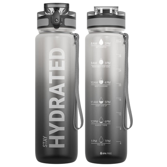 Drinkfles 750 ml BPA-vrij met tijdmarkeringen en lekvrije dop – waterfles – sportfles