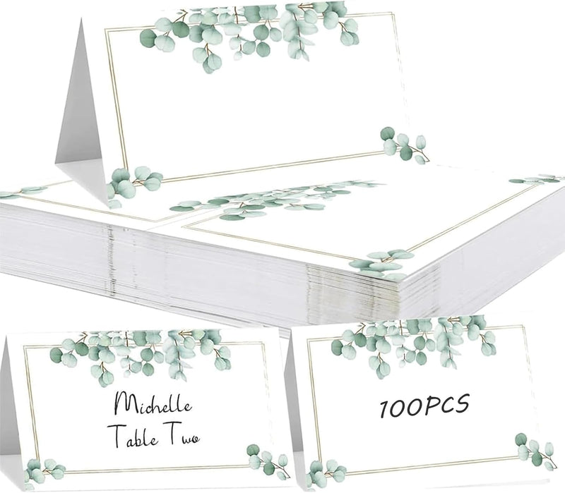 Load image into Gallery viewer, 100 Stuks trouwplaatskaartjes, Plaatskaartjes voor tafeldecoraties, Elegant ontworpen plaatskaartjes voor bruiloften, ceremonies, verjaardagen, dopen, communies en andere festiviteiten
