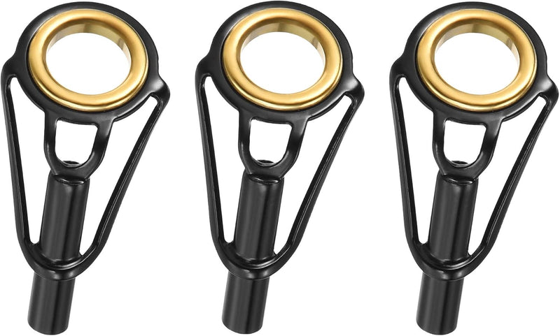 Laad afbeelding in Galerijviewer, Hengel topogen 3 stuks 1 mm van roestvrij staal zwart-goud – hengeltop reparatieset – visaccessoires
