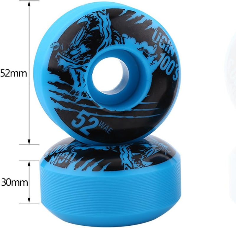 Laad afbeelding in Galerijviewer, Skateboardwielen set van 4 PU 52 mm
