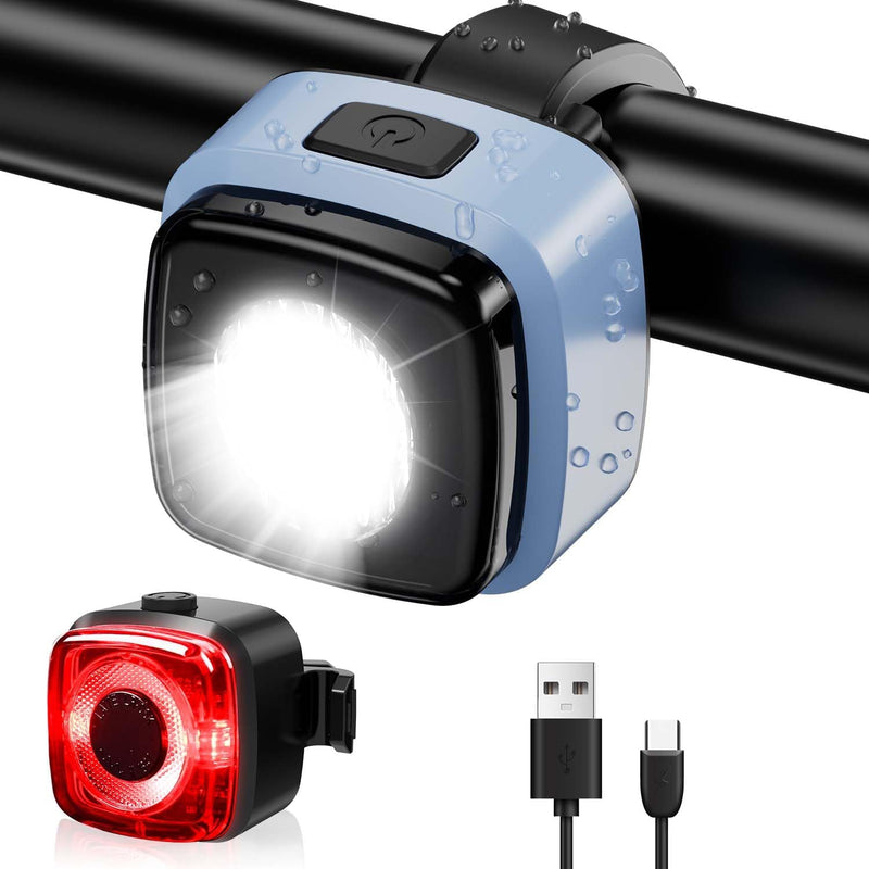 Load image into Gallery viewer, Antimi Fahrradleuchten-Set, StVZO-zugelassen Beleuchtungsset Led IPX5 Frontlicht + Rücklicht Fahrradlicht Set USB Typ C
