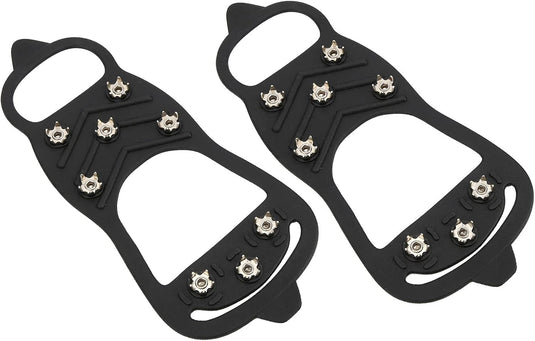 Antislip schoenspikes met 8 tanden zwart