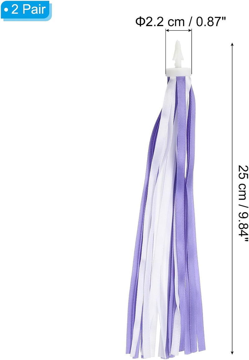 Załaduj obraz do przeglądarki galerii, Ozdoba kierownicy roweru z powiewającymi frędzlami, 2 pary, 25 cm – ozdoba uchwytów – akcesoria rowerowe dla dzieci i do hulajnóg
