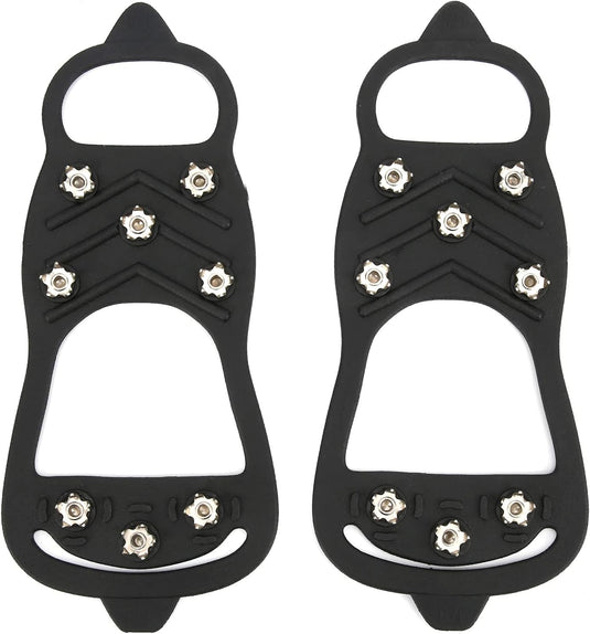 Antislip schoenspikes met 8 tanden zwart
