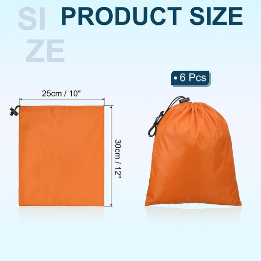 Opbergzakken met trekkoord 35 x 40 cm 6 stuks – waterbestendige reiszakken