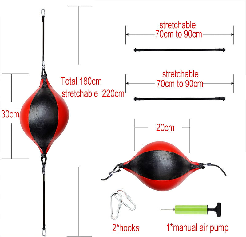 Laden Sie das Bild in Galerie -Viewer, Speed Punch Bag, Leather Speed Ball, Hanging Boxing Punching Ball, Boksballen voor Gym MMA Boksen Sport Punch Bag Volwassen, Double End Boksen Punchingball, Training Speedball Set
