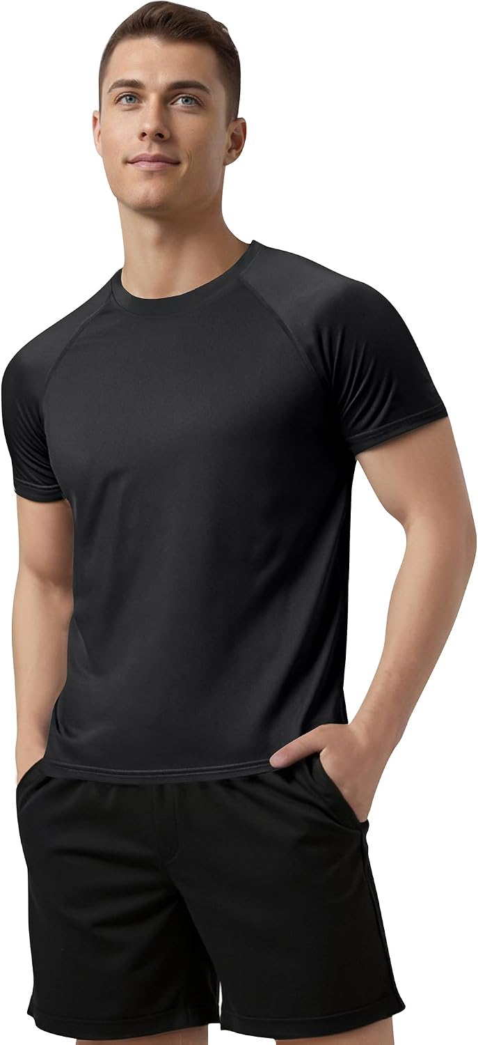 Chargez l'image dans la visionneuse de la galerie, Heren sportshirts 3 of 5 stuks sneldrogend en ademend – fitness shirt – hardloopshirt
