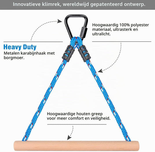 Drewniane drążki do zwisania, 2 sztuki, 35 cm, z linami do zawieszania i karabińczykami – tor ninja – akcesoria do wspinaczki