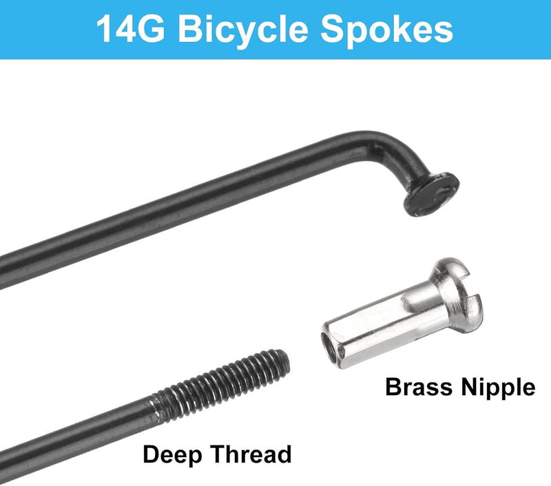 Laad afbeelding in Galerijviewer, Fietsspaken 36 stuks 14G 170 x 2 mm van roestvrij staal met messing nippels – J-bend spaken – fietsonderdelen
