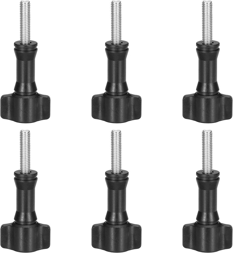 Chargez l'image dans la visionneuse de la galerie, Vis moletées pour caméra d’action 6 pièces M5 x 0,8 mm noires – vis de fixation – accessoires pour caméra d’action
