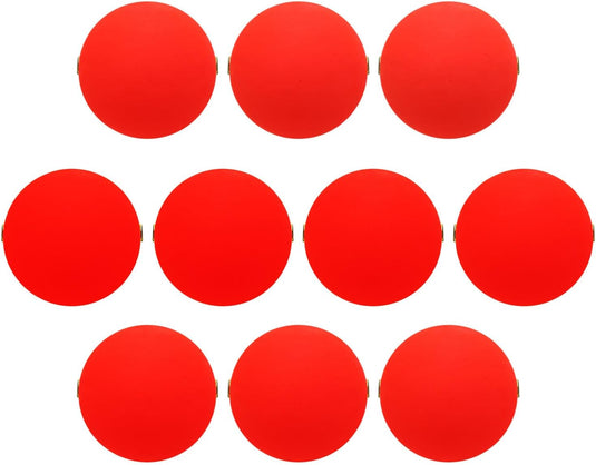 Visdobbers 10 stuks 18 mm rond rood fluorescerend – schuifdobbers – visaccessoires