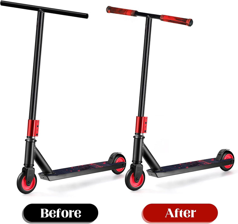 Laden Sie das Bild in Galerie -Viewer, Fietshandvatten set 22 mm zwart rood antislip
