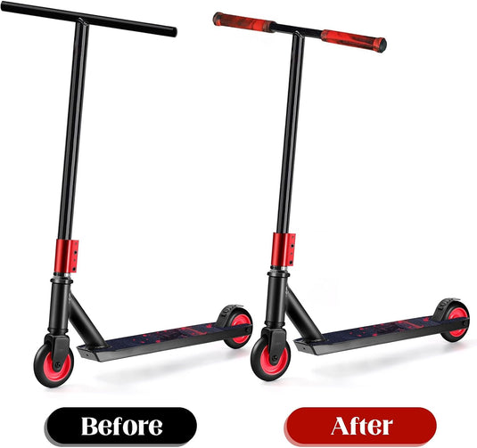 Fietshandvatten set 22 mm zwart rood antislip