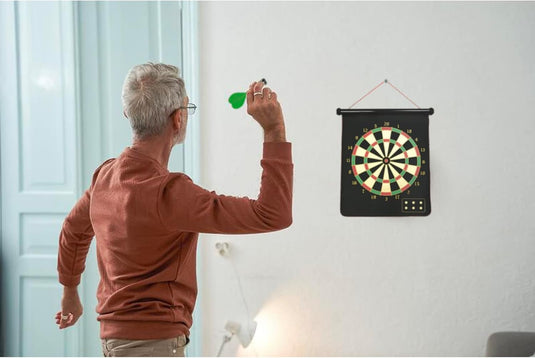 Magnetisch dartbord Ø 38 cm – veilig voor kinderen en volwassenen, dartspel (met 12 darts)