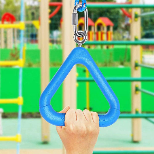 Trapeze ringen 2 stuks met karabijnhaken voor klimrek en schommel – monkey bars – speeltoestel accessoires