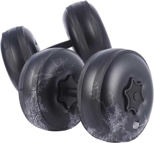 Verstelbare water dumbbells set 2-in-1 zwart
