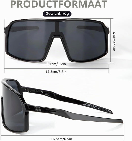 Polaryzacyjne okulary rowerowe dla mężczyzn z ochroną UV400 i antypoślizgowymi noskami – okulary przeciwsłoneczne do sportu – okulary kolarskie