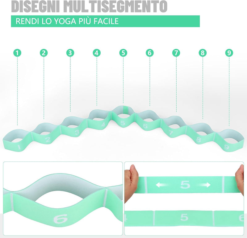 Chargez l'image dans la visionneuse de la galerie, Stretchband met 9 lussen voor yoga en fitness
