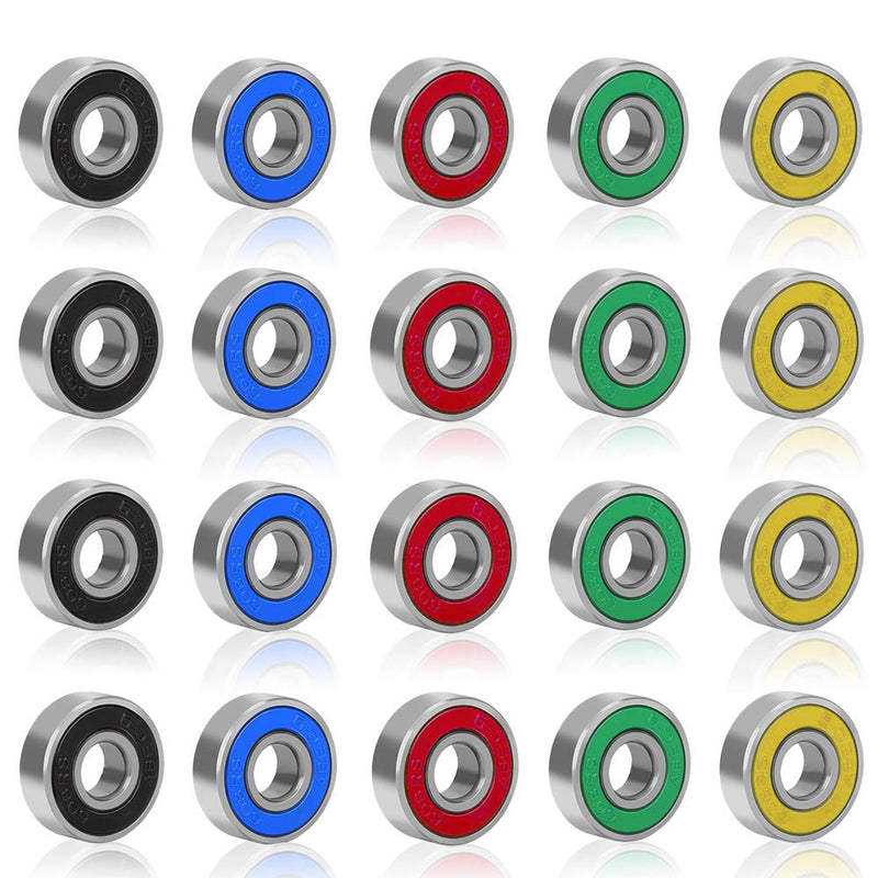 Carica immagine in Galleria Viewer, Cuscinetti per skateboard 608 ABEC-9, set da 20 pezzi
